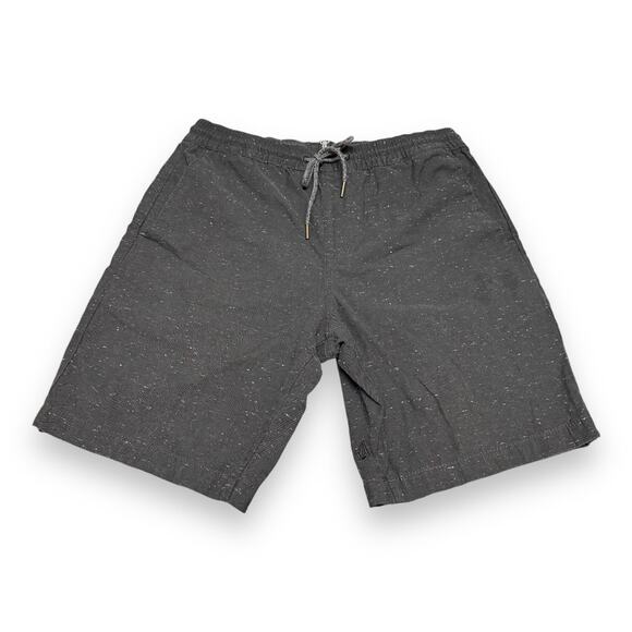 Volcom Mens Shorts Sz S Frickin Mix Elastic Waist Variegated Gray Drawstring - Picture 3 of 6